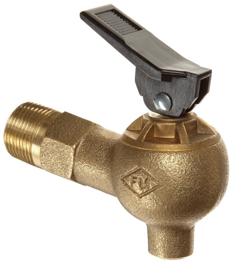 Justrite 08540 .75" NPT Thread, 4.0" L x 3.75" H Brass Control Flow Lab Safety Faucet - Image 1